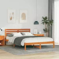 Lova Lovos rėmas Vaško ruda 140 x 220 cm Kietos pušies mediena
