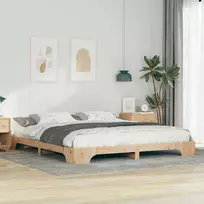 Lova Lovos rėmas Ruda 200 x 220 cm Kietos pušies mediena