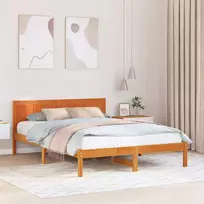 Lova Lovos rėmas Ruda 160 x 200 cm Pušies medienos masyvas