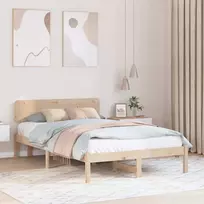 Lova Lovos rėmas Natūrali 140 x 190 cm Kietos pušies mediena