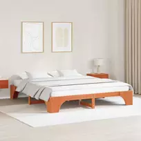 Lova Lovos rėmas Vaško ruda 200 x 200 cm Kietos pušies mediena
