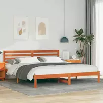 Lova Lovos rėmas Vaško ruda 200 x 200 cm Kietos pušies mediena