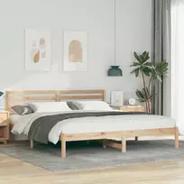 Lova Lovos rėmas Ruda 180 x 200 cm Kietos pušies mediena