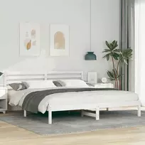 Lova Lovos rėmas Balta 180 x 200 cm Kietos pušies mediena