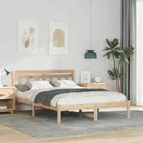 Lova Lovos rėmas Ruda 120 x 200 cm Kietos pušies mediena