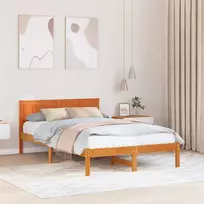 Lova Lovos rėmas Ruda 120 x 200 cm Pušies medienos masyvas