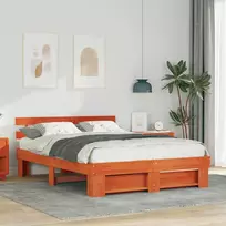 Lova Lovos rėmas Vaško ruda 150 x 200 cm Kietos pušies mediena