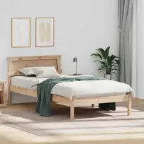 Lova Lovos rėmas Ruda 90 x 200 cm Kietos pušies mediena