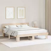 Lova Lovos rėmas Natūrali 180 x 200 cm Kietos pušies mediena