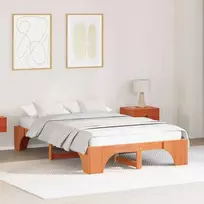 Lova Lovos rėmas Vaško ruda 120 x 200 cm Kietos pušies mediena