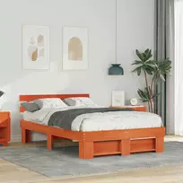 Lova Lovos rėmas Vaško ruda 120 x 200 cm Kietos pušies mediena