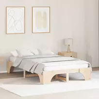 Lova Lovos rėmas Natūrali 135 x 190 cm Kietos pušies mediena