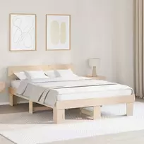 Lova Lovos rėmas Natūrali 150 x 200 cm Kietos pušies mediena
