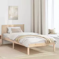Lova Lovos rėmas Ruda 90 x 200 cm Pušies medienos masyvas