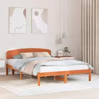 Lova Lovos rėmas Vaško ruda 140 x 200 cm Kietos pušies mediena