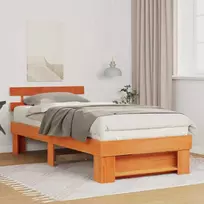 Lova Lovos rėmas Vaško ruda 100 x 200 cm Kietos pušies mediena