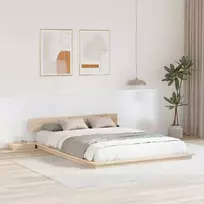 Lova Lovos rėmas Ruda 150 x 200 cm Medis