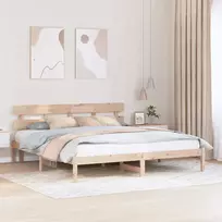 Lova Lovos rėmas Ruda 180 x 200 cm Pušies medienos masyvas