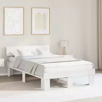 Lova Lovos rėmas Balta 140 x 190 cm Kietos pušies mediena