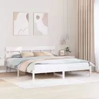 Lova Lovos rėmas Balta 180 x 200 cm Pušies medienos masyvas