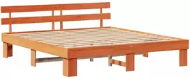 Lova Lovos rėmas Vaško ruda 200 x 200 cm Kietos pušies mediena