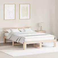 Lova Lovos rėmas Natūrali 150 x 200 cm Kietos pušies mediena