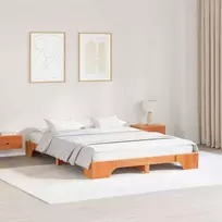 Lova Lovos rėmas Vaško ruda 160 x 200 cm Kietos pušies mediena