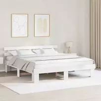 Lova Lovos rėmas Balta 180 x 200 cm Kietos pušies mediena
