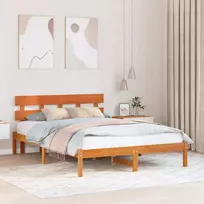 Lova Lovos rėmas Ruda 150 x 200 cm Pušies medienos masyvas
