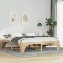 Lova Lovos rėmas Ruda 180 x 200 cm Kietos pušies mediena