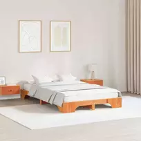 Lova Lovos rėmas Vaško ruda 120 x 200 cm Kietos pušies mediena