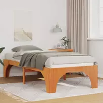 Lova Lovos rėmas Ruda 90 x 200 cm Kietos pušies mediena