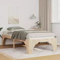 Lova Lovos rėmas Ruda 80 x 200 cm Kietos pušies mediena