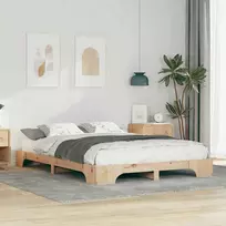 Lova Lovos rėmas Ruda 140 x 220 cm Kietos pušies mediena