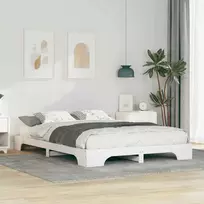 Lova Lovos rėmas Balta 140 x 220 cm Kietos pušies mediena
