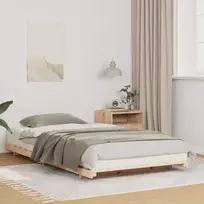 Lova Lovos rėmas Ruda 90 x 220 cm Kietos pušies mediena
