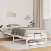Lova Lovos rėmas Balta 80 x 200 cm Kietos pušies mediena
