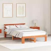 Lova Lovos rėmas Vaško ruda 135 x 190 cm Kietos pušies mediena