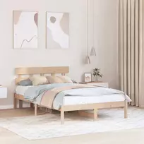 Lova Lovos rėmas Ruda 140 x 190 cm Pušies medienos masyvas