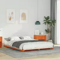 Lova Lovos rėmas Vaško ruda 140 x 220 cm Kietos pušies mediena
