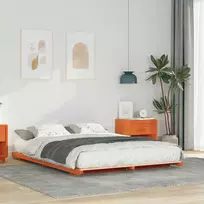 Lova Lovos rėmas Vaško ruda 160 x 220 cm Kietos pušies mediena