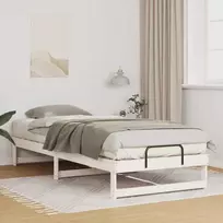 Lova Lovos rėmas Balta 100 x 220 cm Kietos pušies mediena