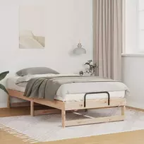 Lova Lovos rėmas Ruda 90 x 200 cm Kietos pušies mediena