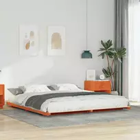Lova Lovos rėmas Vaško ruda 200 x 200 cm Kietos pušies mediena