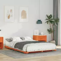 Lova Lovos rėmas Vaško ruda 135 x 190 cm Kietos pušies mediena
