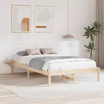 Lova Lovos rėmas Natūrali 120 x 200 cm Kietos pušies mediena