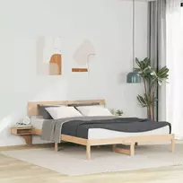 Lova Lovos rėmas Ruda 150 x 200 cm Kietos pušies mediena