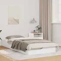 Lova Lovos rėmas Balta 90 x 200 cm Kietos pušies mediena