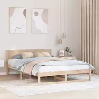 Lova Lovos rėmas Natūrali 150 x 200 cm Kietos pušies mediena