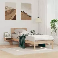 Lova Lovos rėmas Ruda 75 x 190 cm Kietos pušies mediena